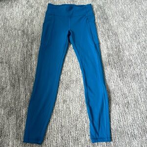 Blue lululemon leggings size 6, 25”